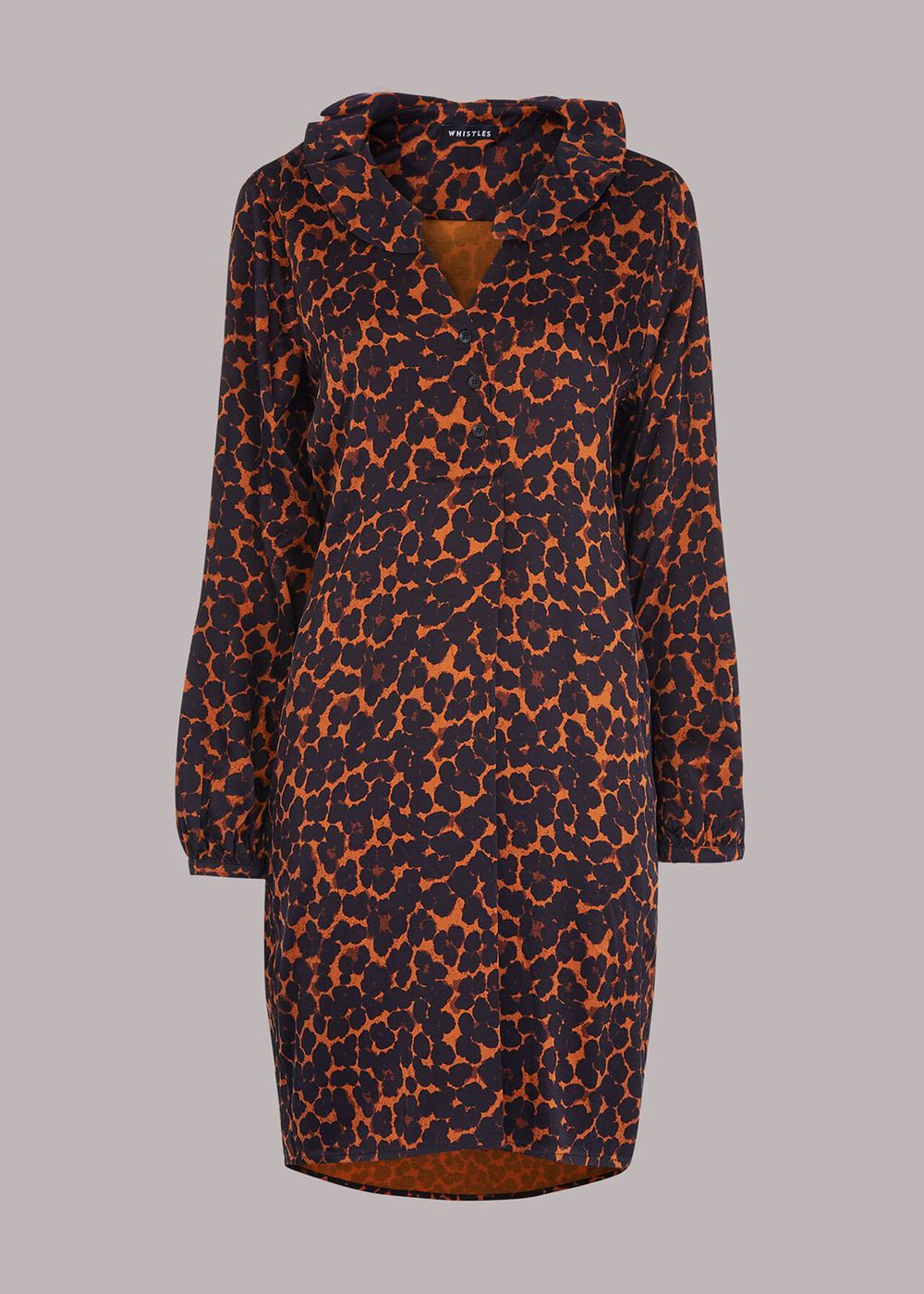 Whistles Smudge Animal Frill Dress Leopard | US-61025QLTC