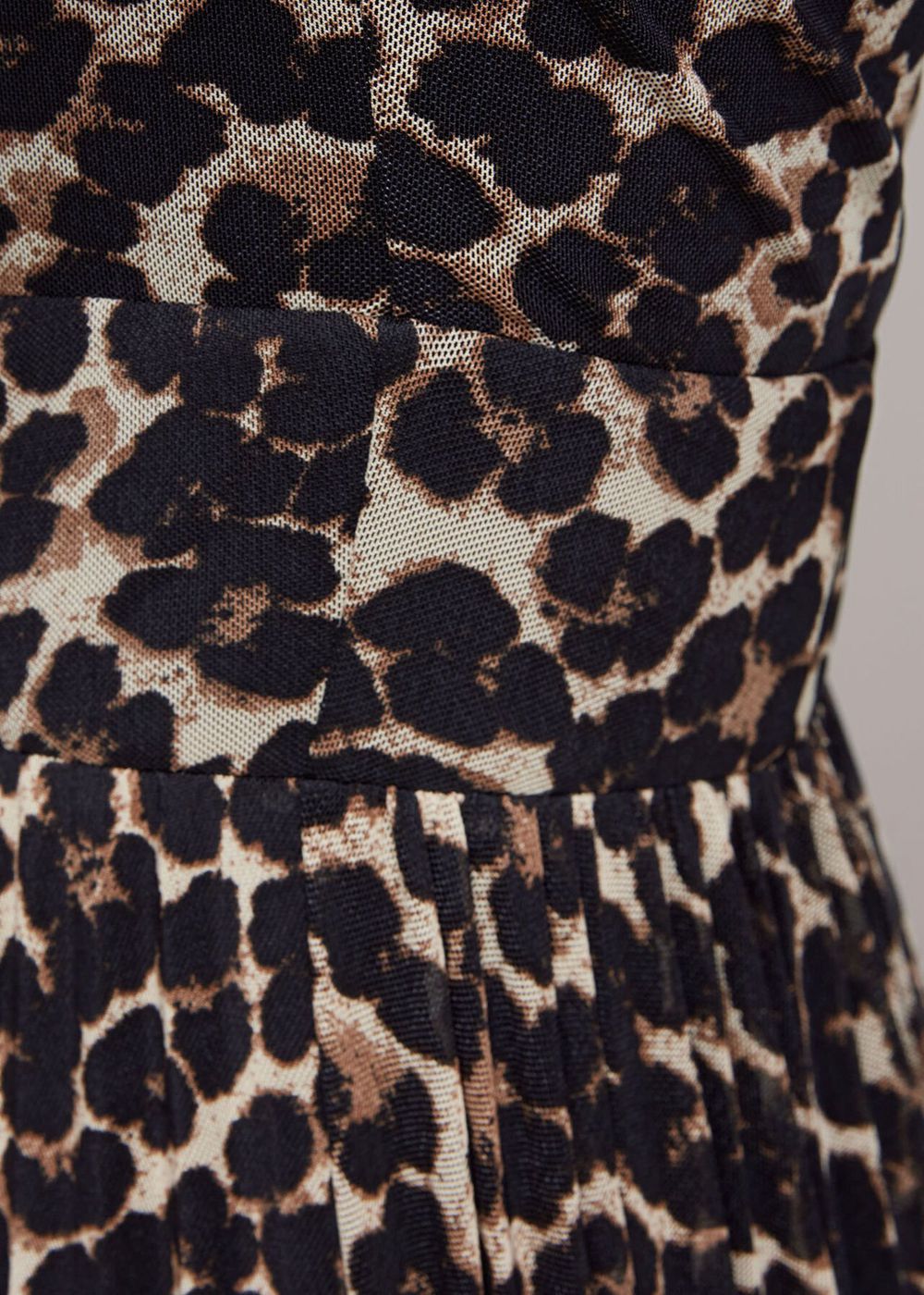 Whistles Smudge Animal Mesh Dress Leopard | US-16038LJQO