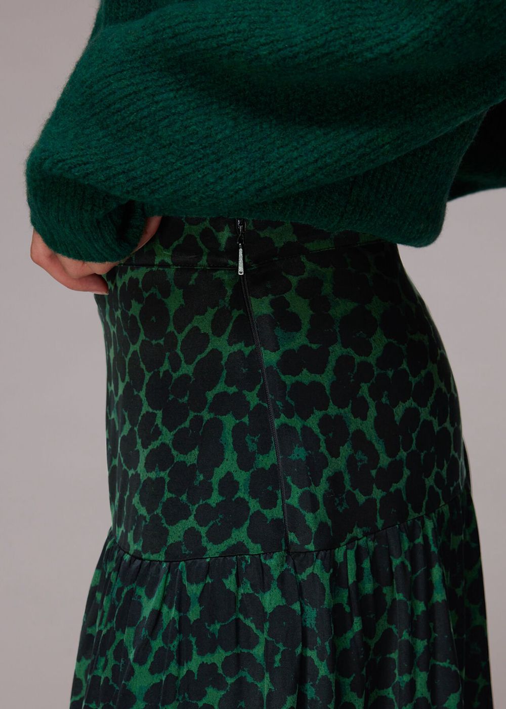 Whistles Smudge Animal Tiered Skirts Green / Multicolor | US-27603CUIK