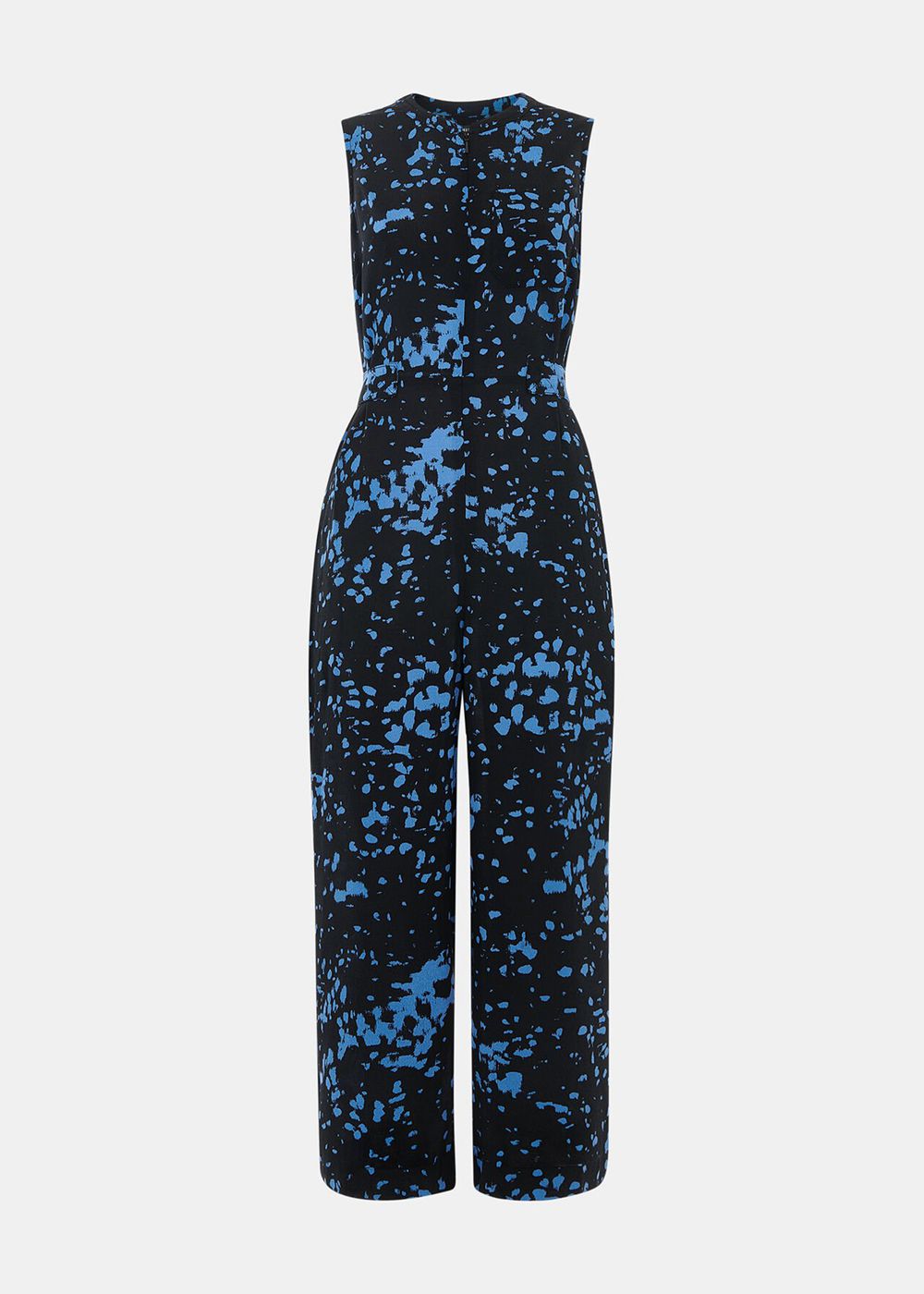 Whistles Smudged Spot Josie Jumpsuit Black / Multicolor | US-30198ERWN