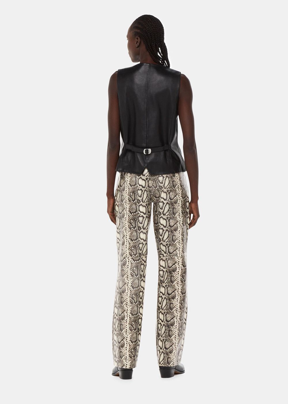 Whistles Snake Print Leather Pants Multicolor | US-63127EFJG