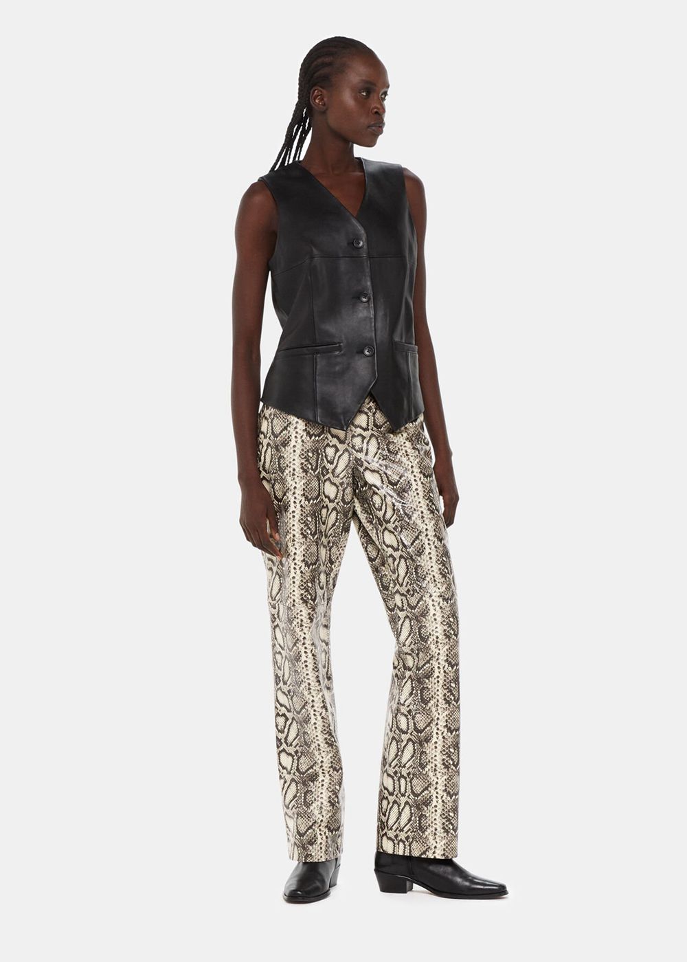 Whistles Snake Print Leather Pants Multicolor | US-63127EFJG