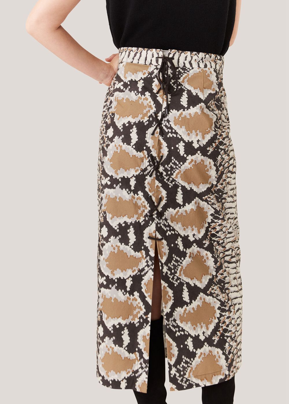 Whistles Snake Print Midi Skirts Snake | US-57982RZMX