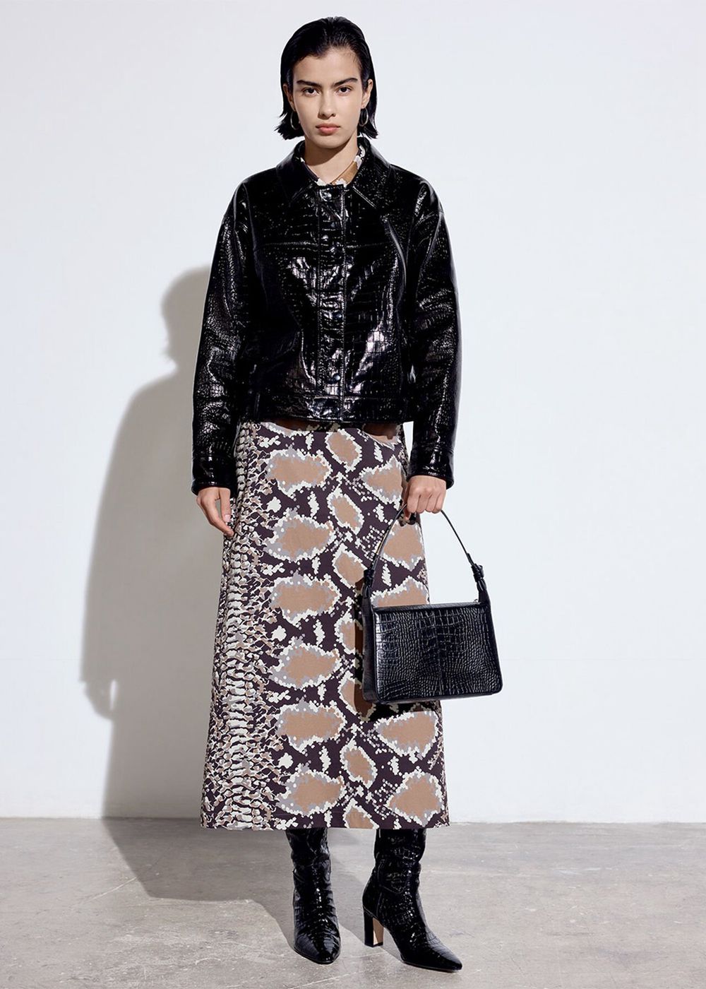 Whistles Snake Print Midi Skirts Snake | US-57982RZMX