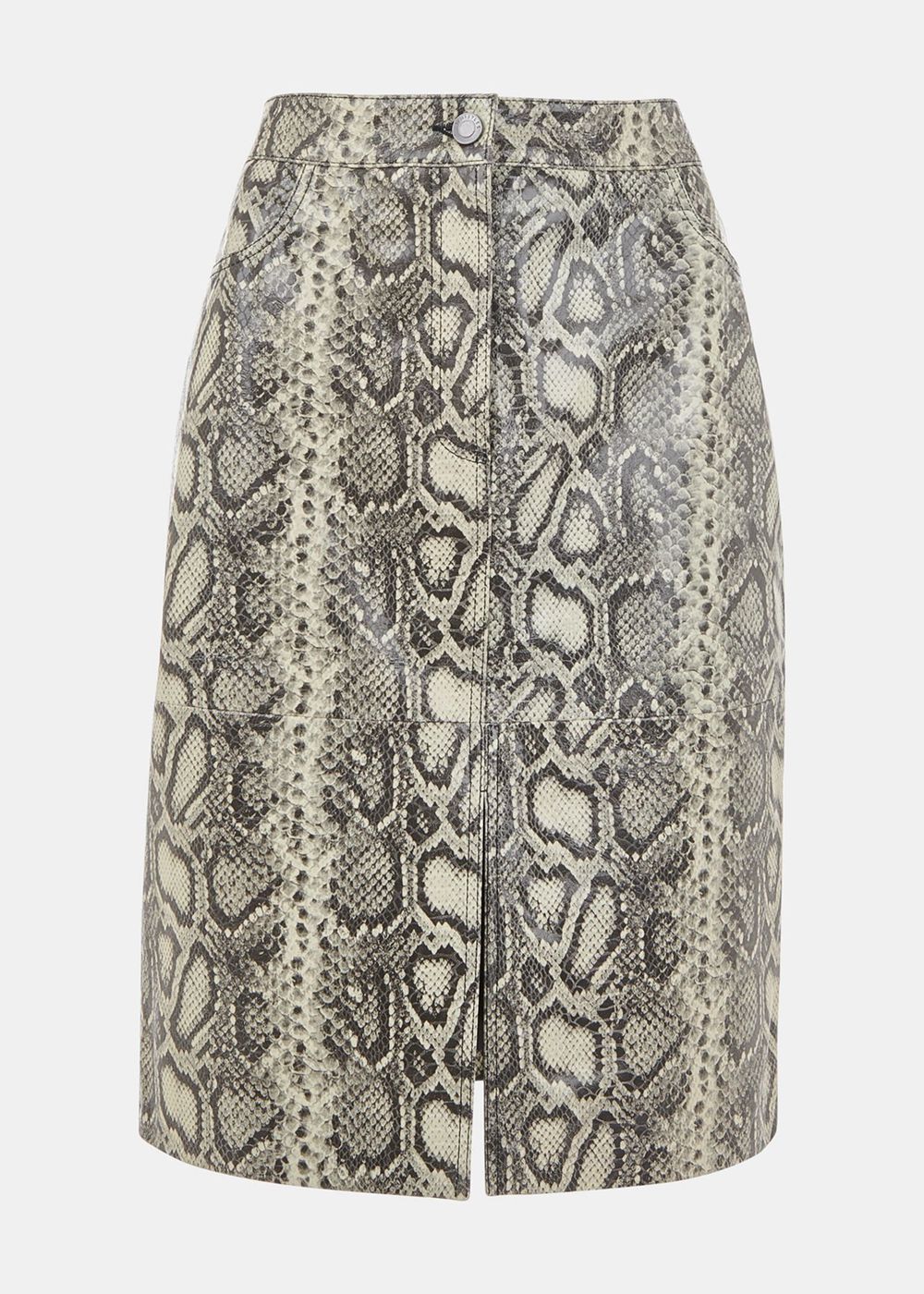 Whistles Snake Skin Leather Midi Skirts Multicolor | US-30541YXMI