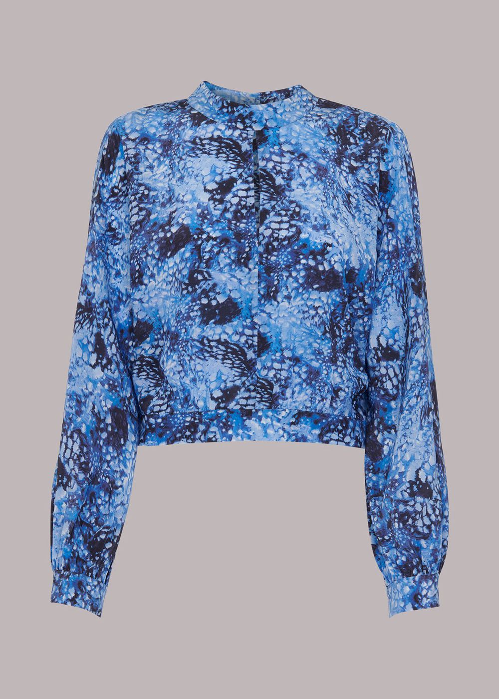 Whistles Snow Flurry Silk Top Blue / Multicolor | US-29180JRKD