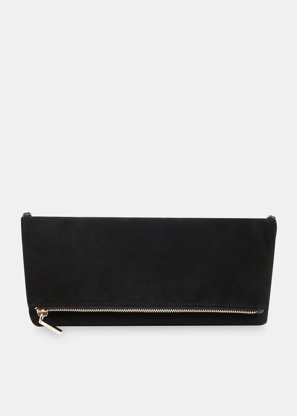 Whistles Sofia Foldover Baguette Bag Black | US-81652IDBN