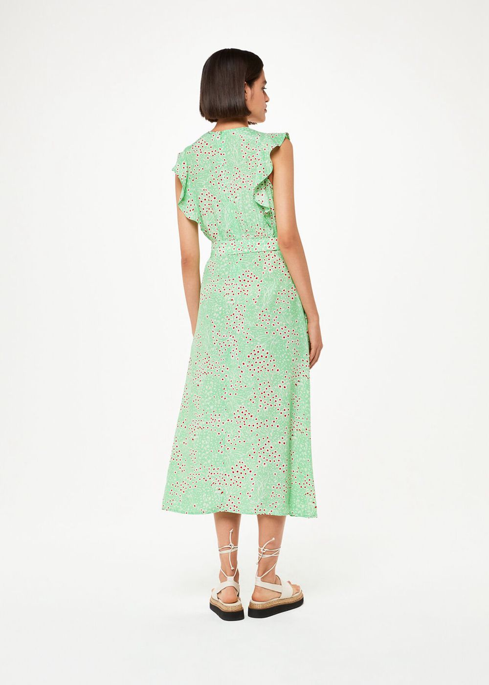 Whistles Sophie Daisy Meadow Midi Dress Green / Multicolor | US-90765ROZI