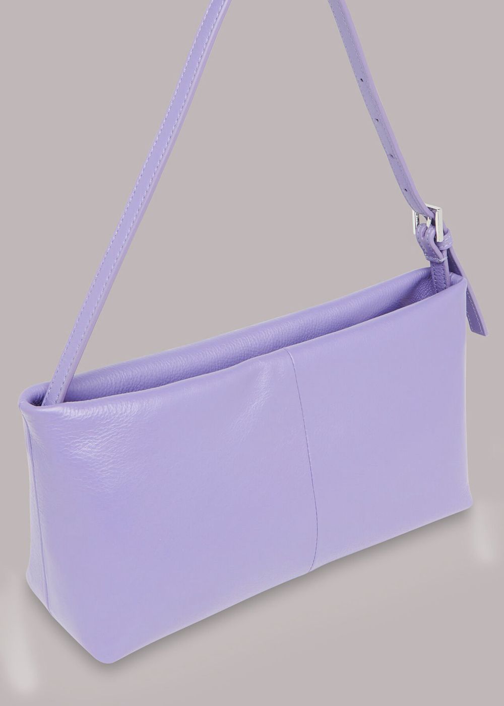 Whistles Sorbie Buckle Strap Clutch Bags Purple | US-89642WMAK