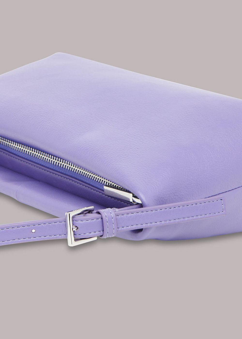 Whistles Sorbie Buckle Strap Clutch Bags Purple | US-89642WMAK