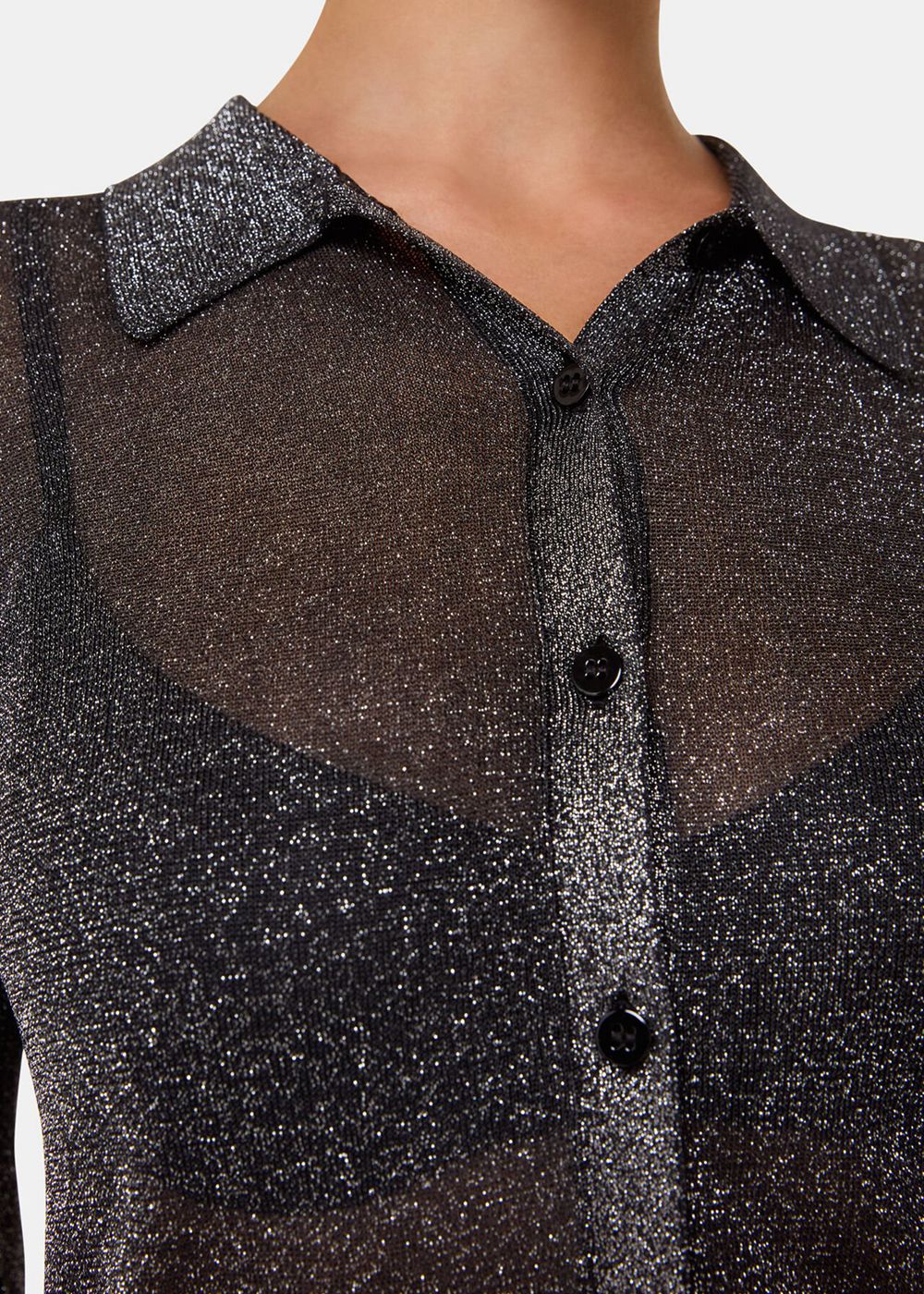 Whistles Sparkle Knit Shirts Black / Multicolor | US-03467MTFG