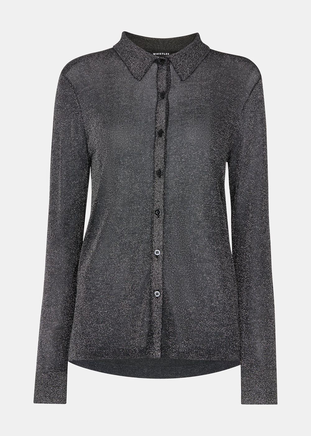 Whistles Sparkle Knit Shirts Black / Multicolor | US-03467MTFG