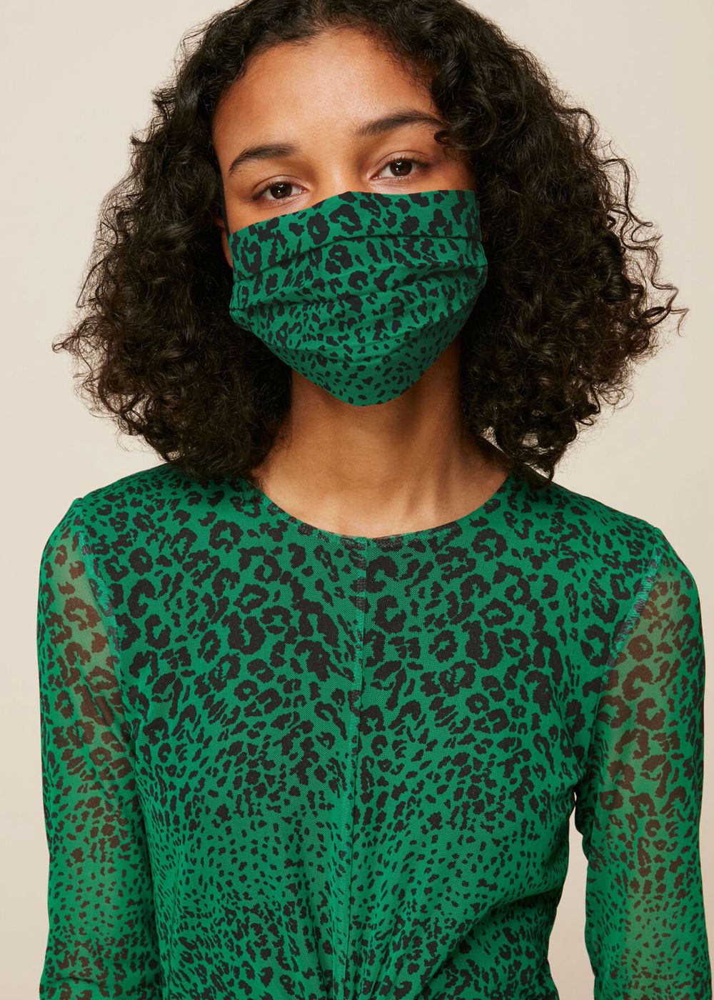 Whistles Speckled Animal Face Masks Green / Multicolor | US-21570LCWN