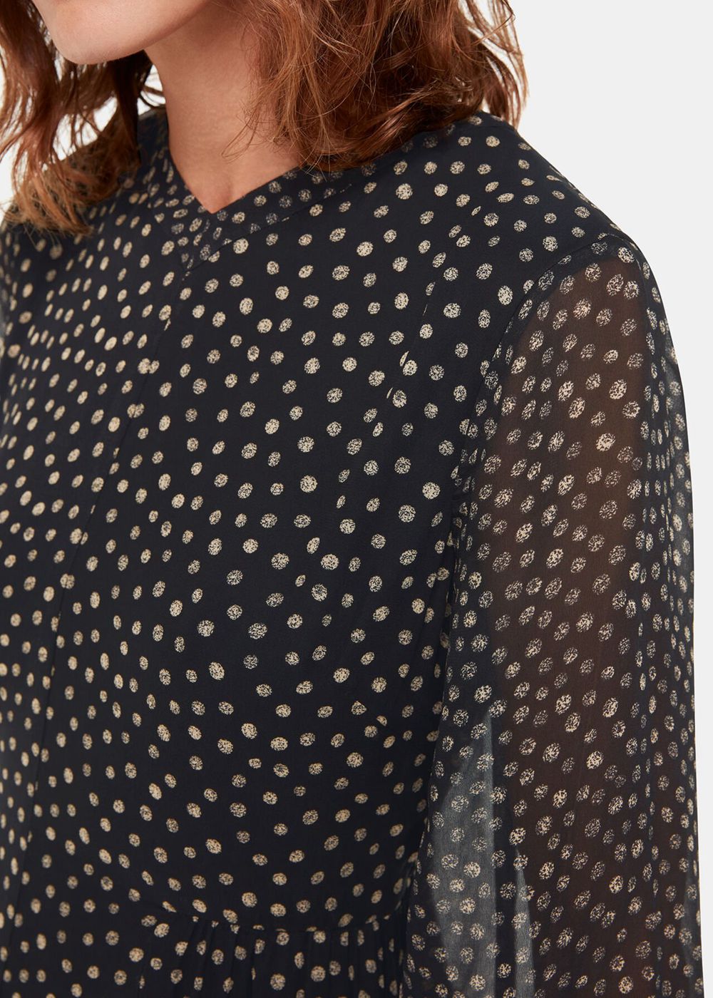 Whistles Speckled Polka Dot Dress Black / Multicolor | US-94752XYZC