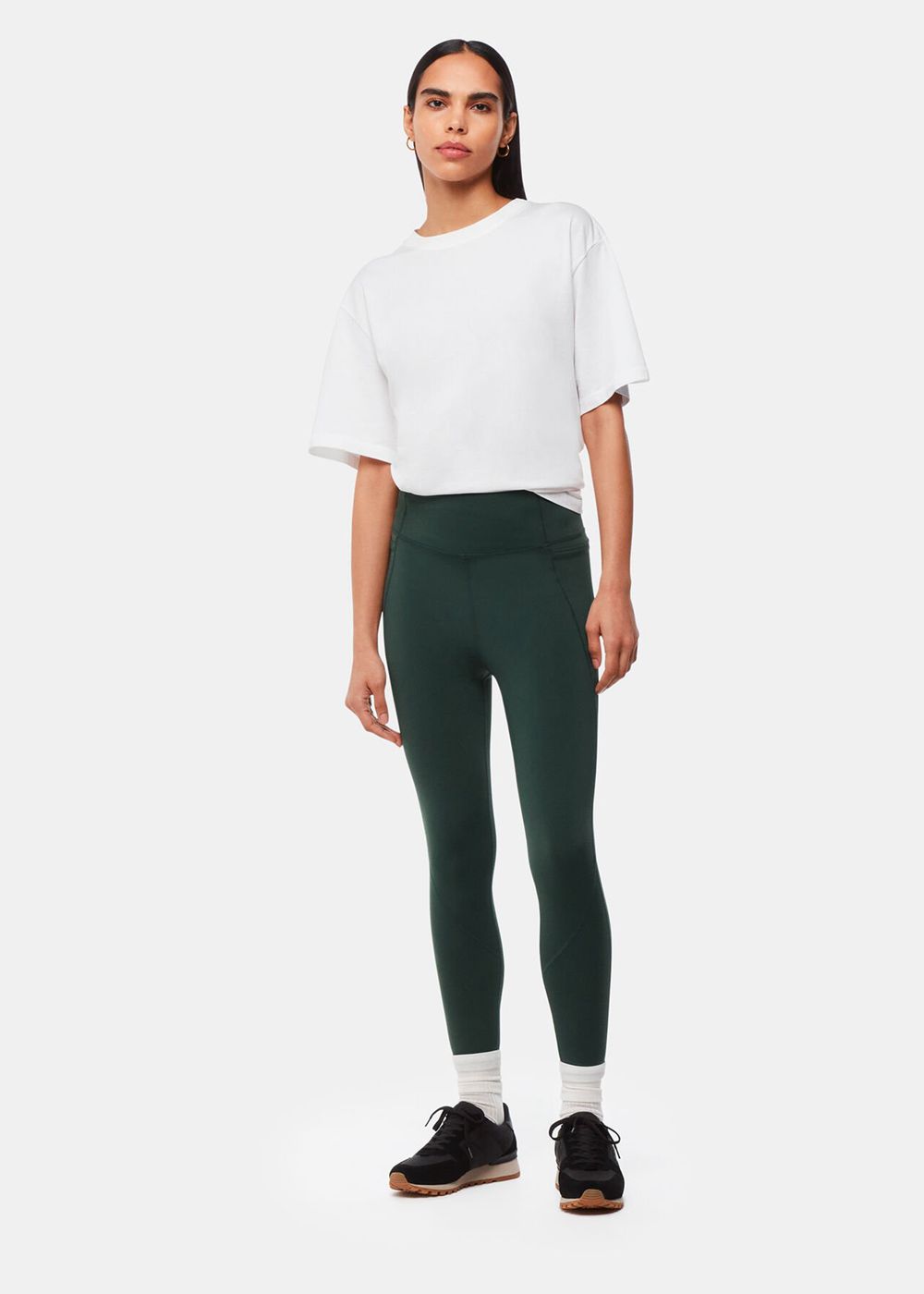 Whistles Sport Seamed Leggings Khaki | US-27460CPOH