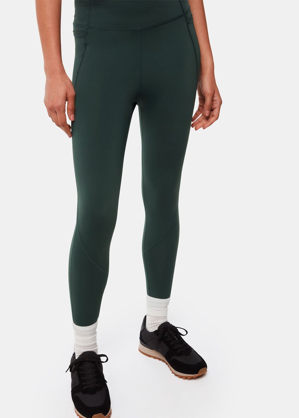 Whistles Sport Seamed Leggings Khaki | US-27460CPOH