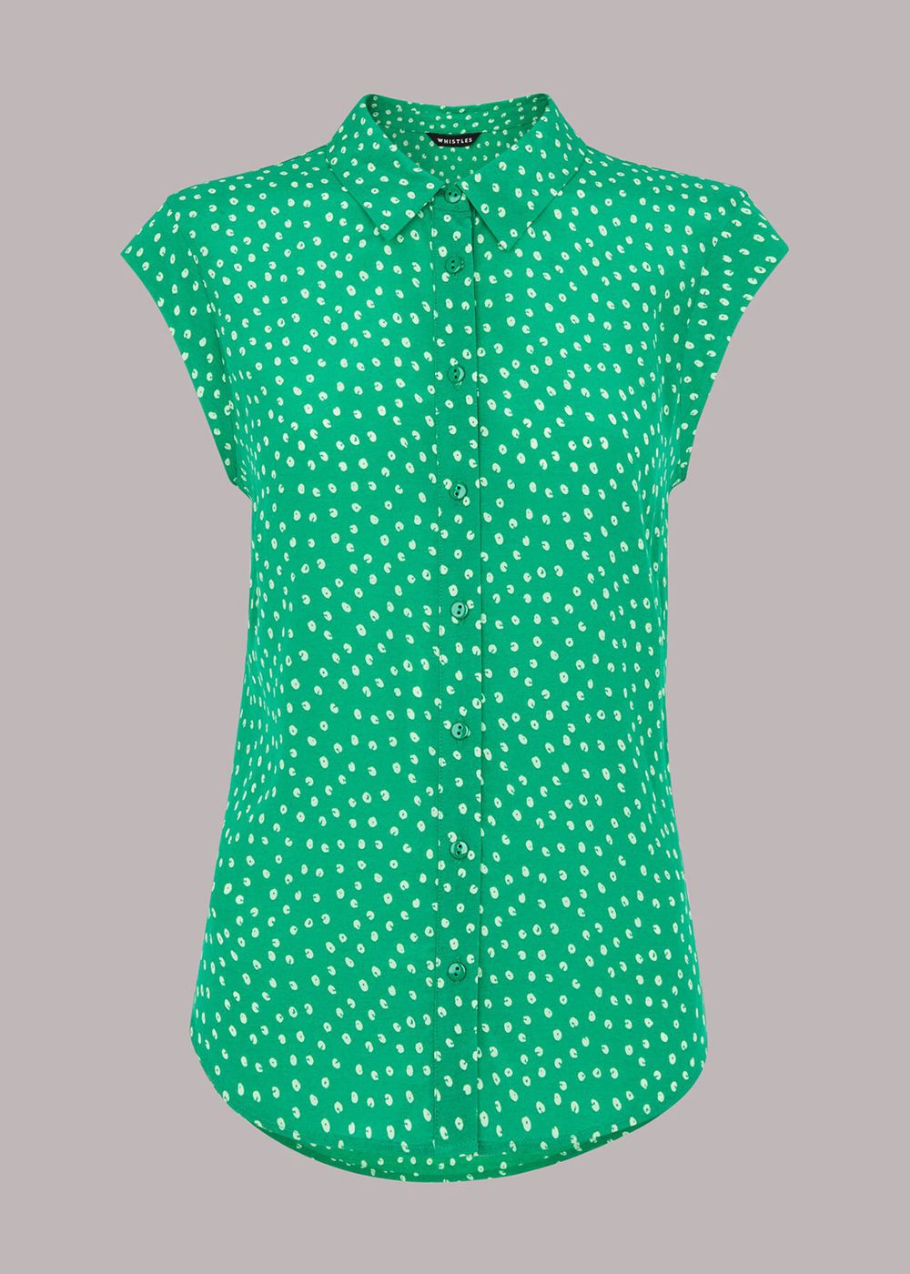 Whistles Spot Print Sleeveless Shirts Green / Multicolor | US-65102PDUZ