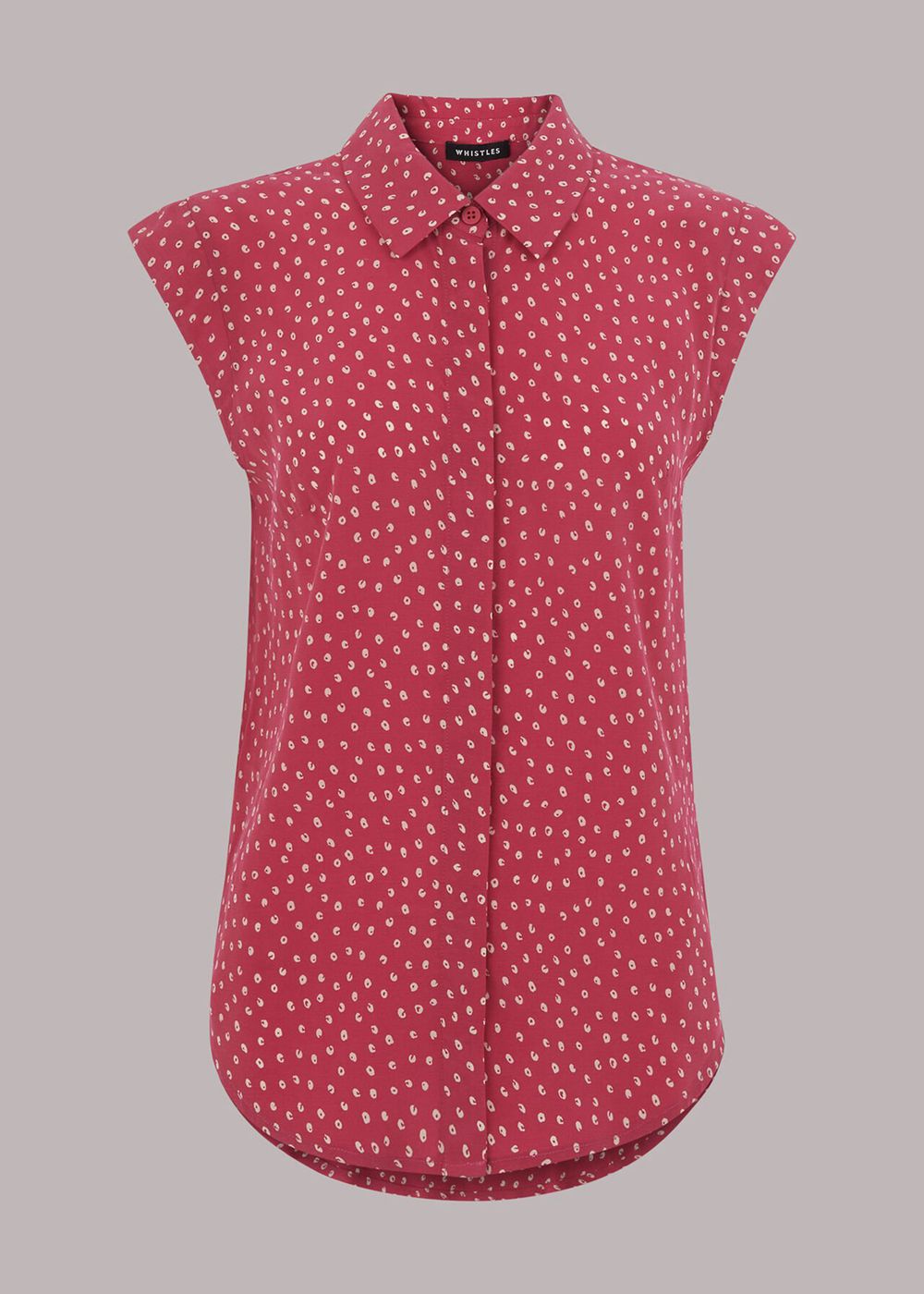 Whistles Spot Print Sleeveless Shirts Pink / Multicolor | US-81597KRGC