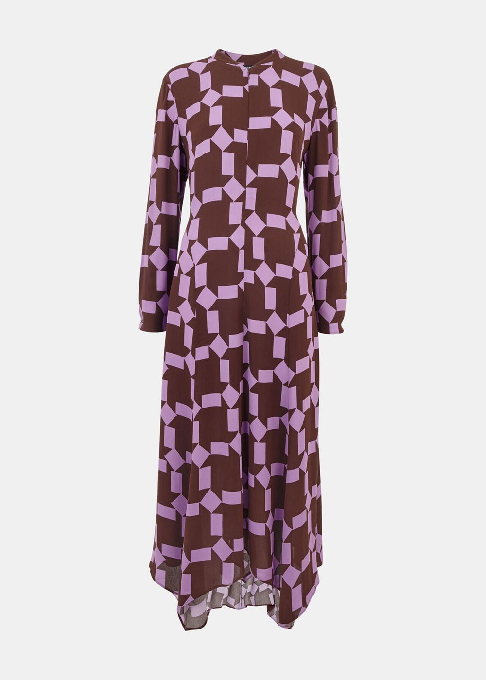 Whistles Spun Check Midi Dress Purple / Multicolor | US-19205RFUY