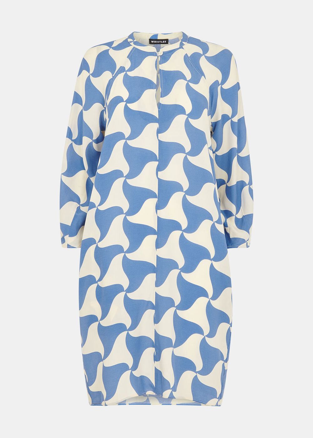 Whistles Spun Triangle Dress Blue / Multicolor | US-36821FRQY