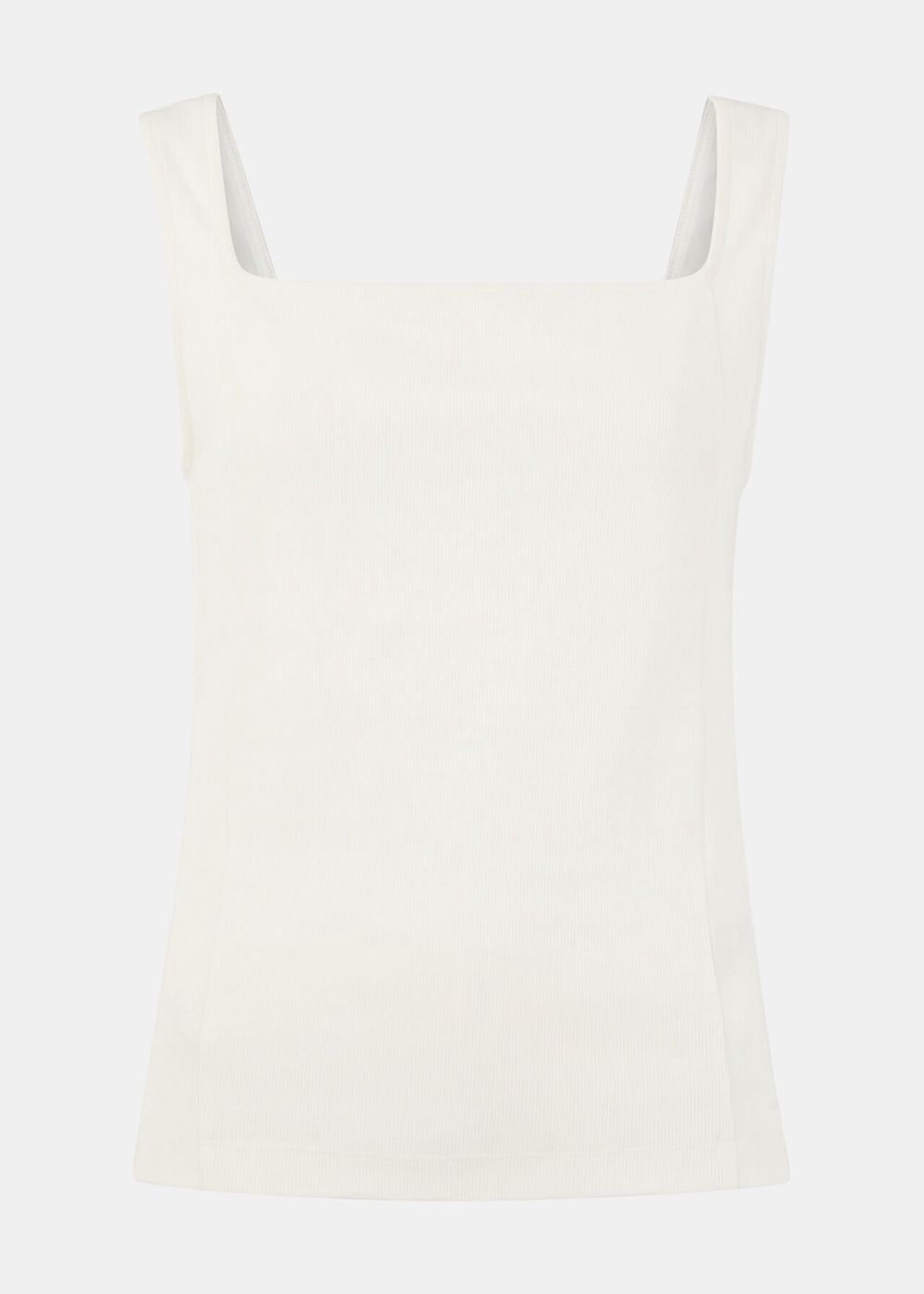 Whistles Square Neck Tank Top White | US-30281EFPD