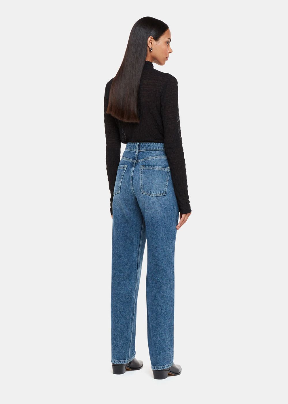 Whistles Straight Leg Full Length Jeans Blue | US-31984NAWB