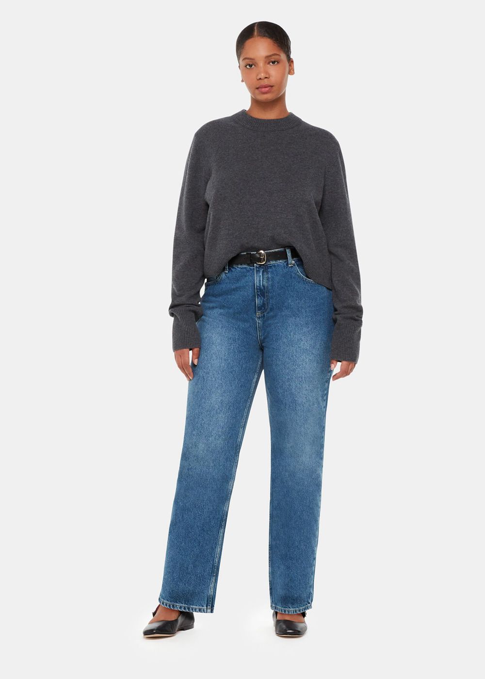 Whistles Straight Leg Full Length Jeans Blue | US-31984NAWB