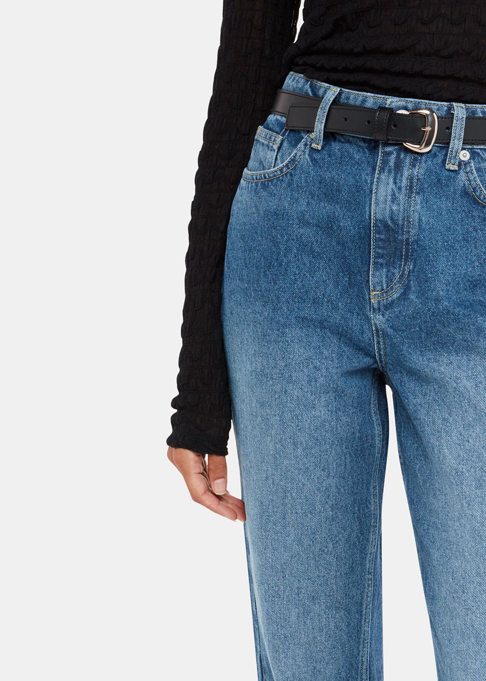 Whistles Straight Leg Full Length Jeans Blue | US-14683WBMP