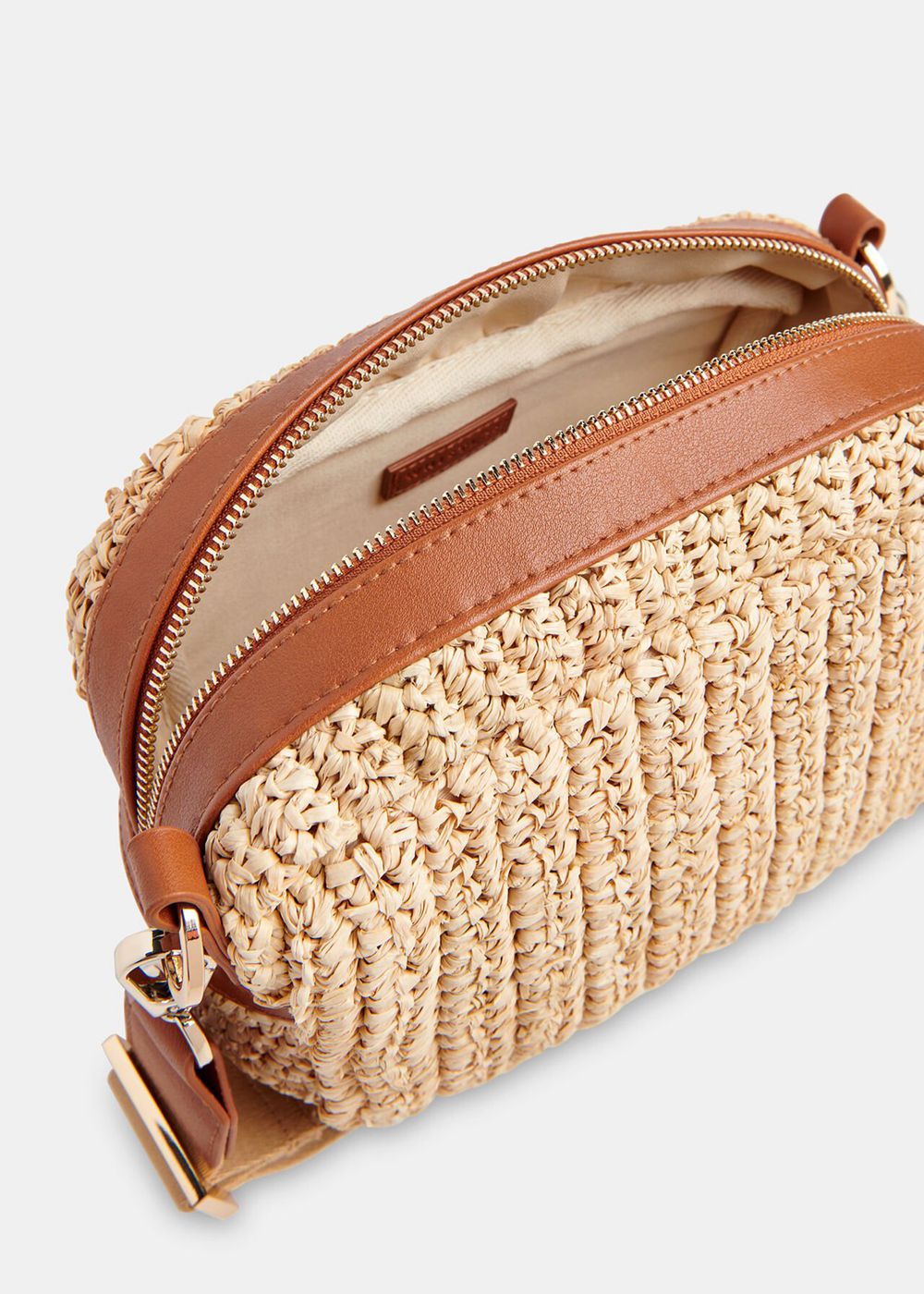 Whistles Straw Bibi Crossbody Bag Neutral | US-10769EDOV