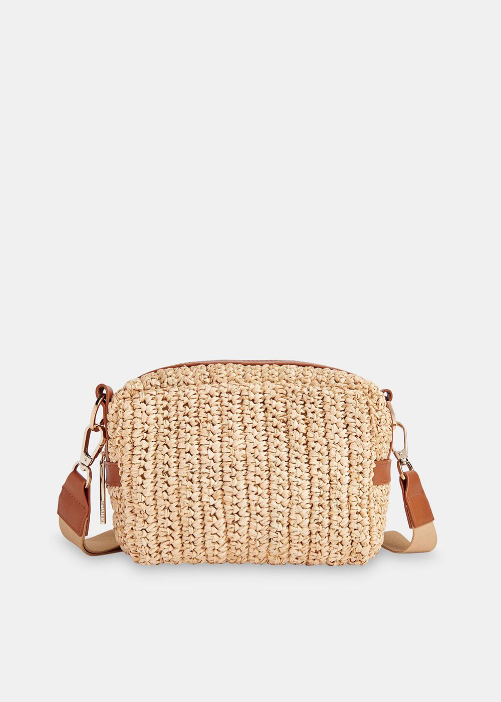 Whistles Straw Bibi Crossbody Bag Neutral | US-10769EDOV