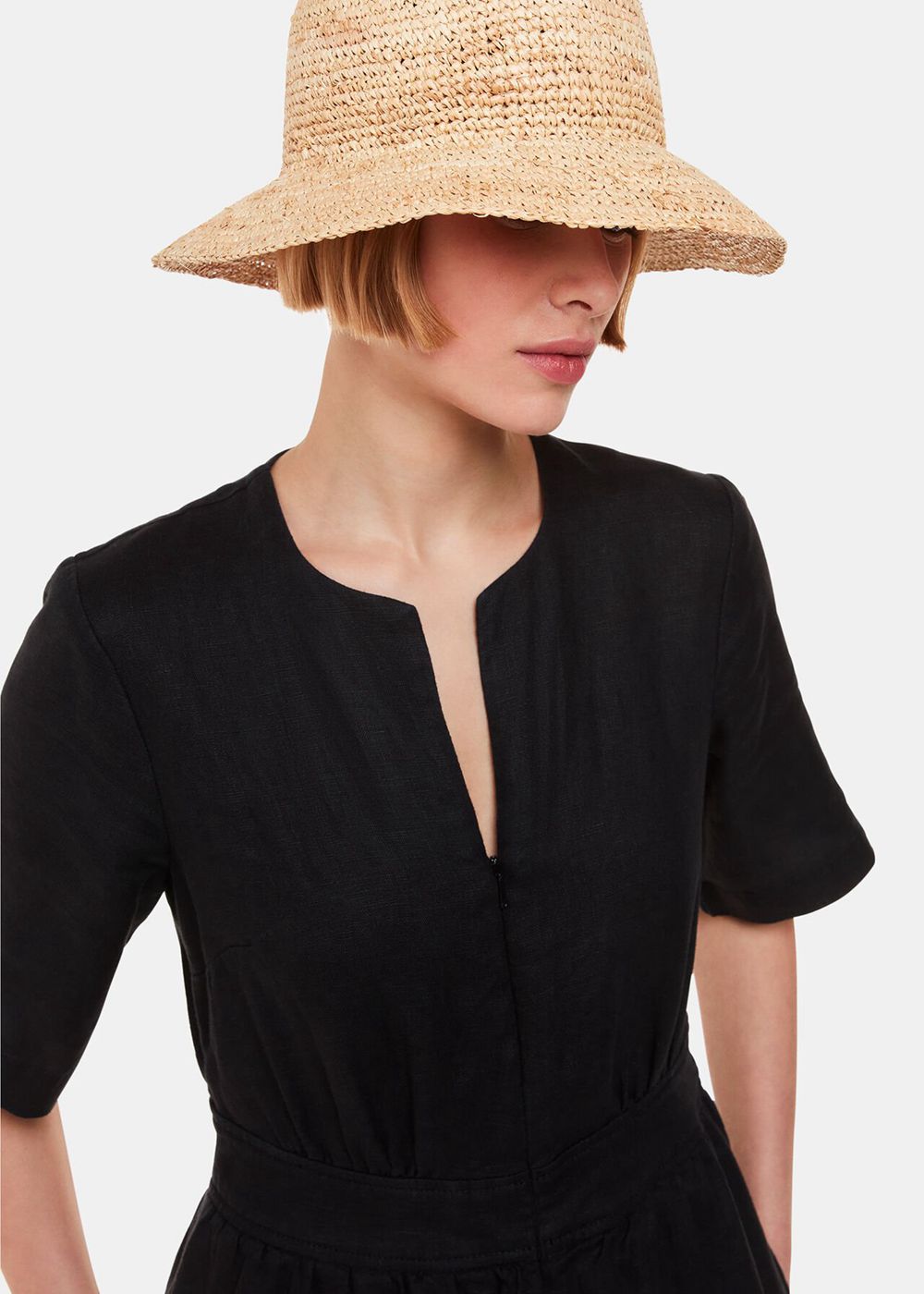 Whistles Straw Bucket Hats Neutral | US-71829HDVR