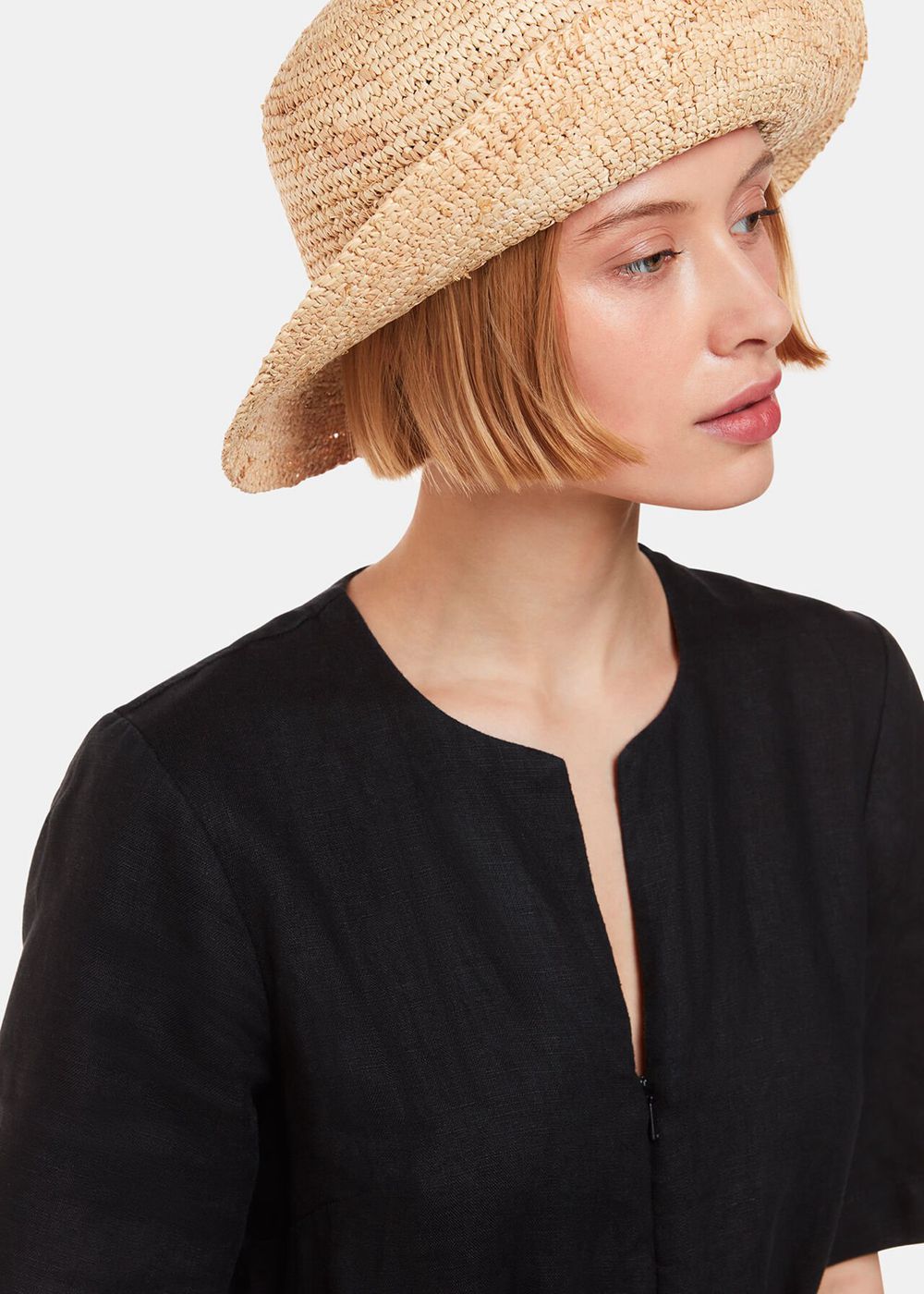 Whistles Straw Bucket Hats Neutral | US-71829HDVR