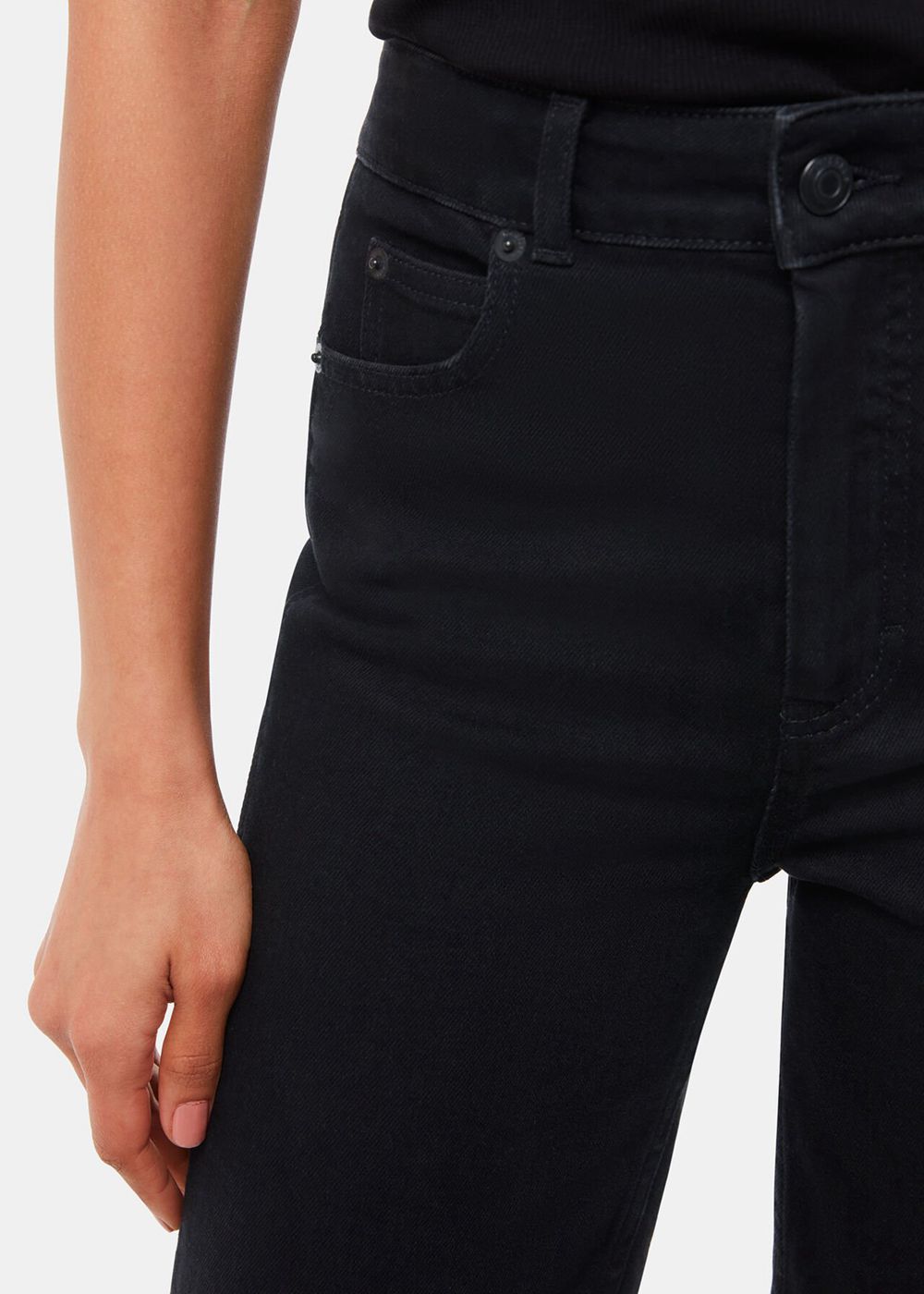 Whistles Stretch Barrel Leg Jeans Black | US-86914JGDH