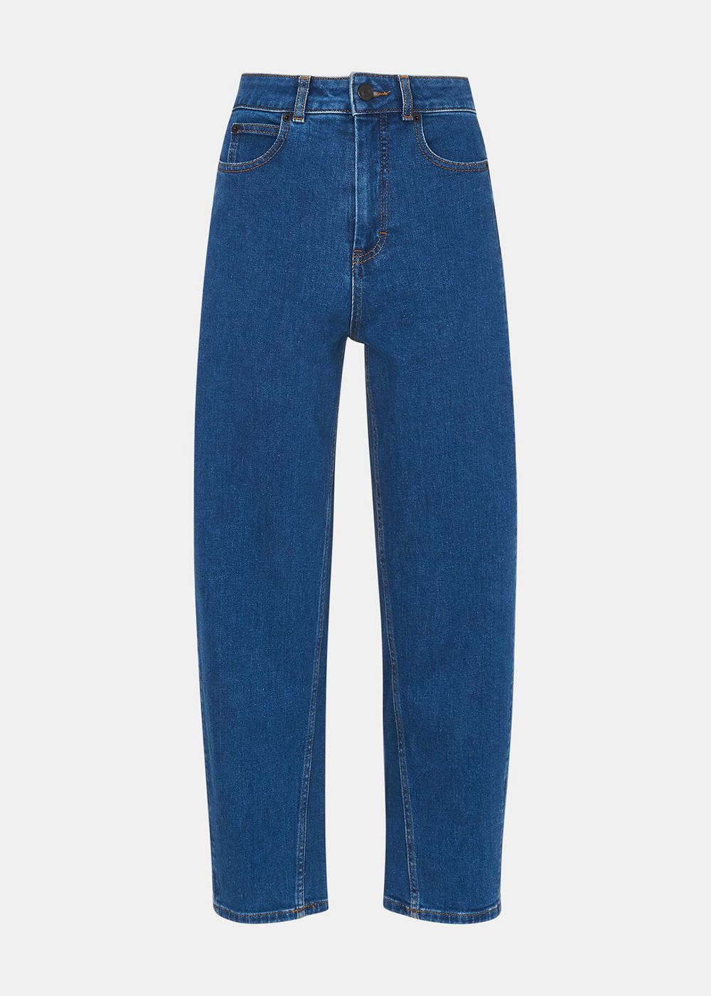 Whistles Stretch Barrel Leg Jeans Blue | US-38659WEGN