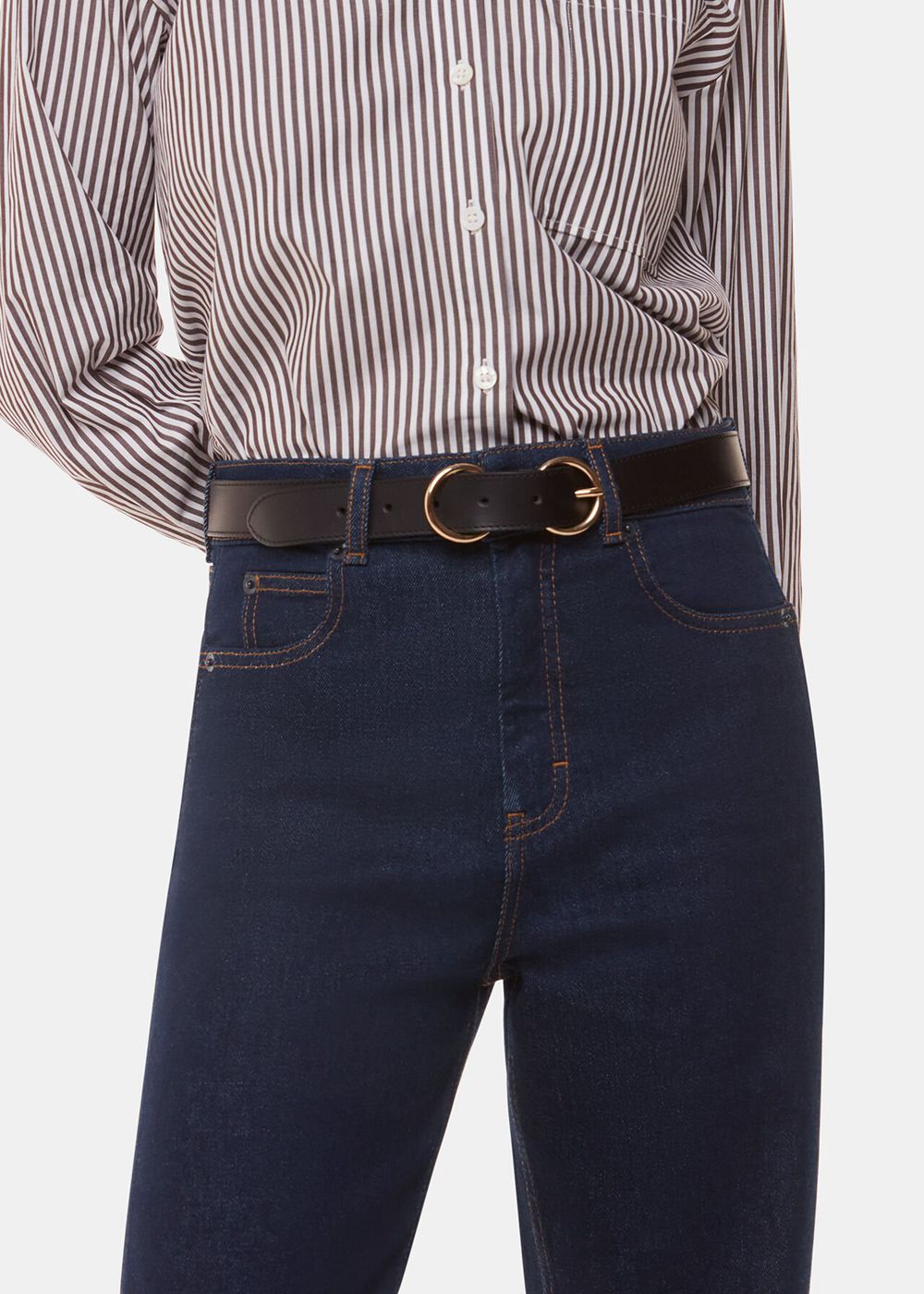 Whistles Stretch Barrel Leg Jeans Dark Blue | US-63402GVPQ