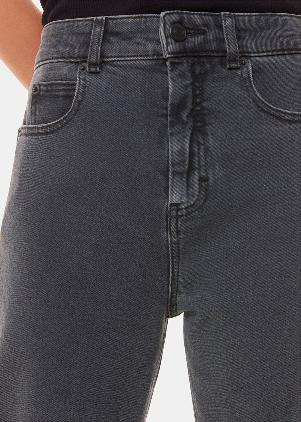 Whistles Stretch Barrel Leg Jeans Grey | US-52197BPNY