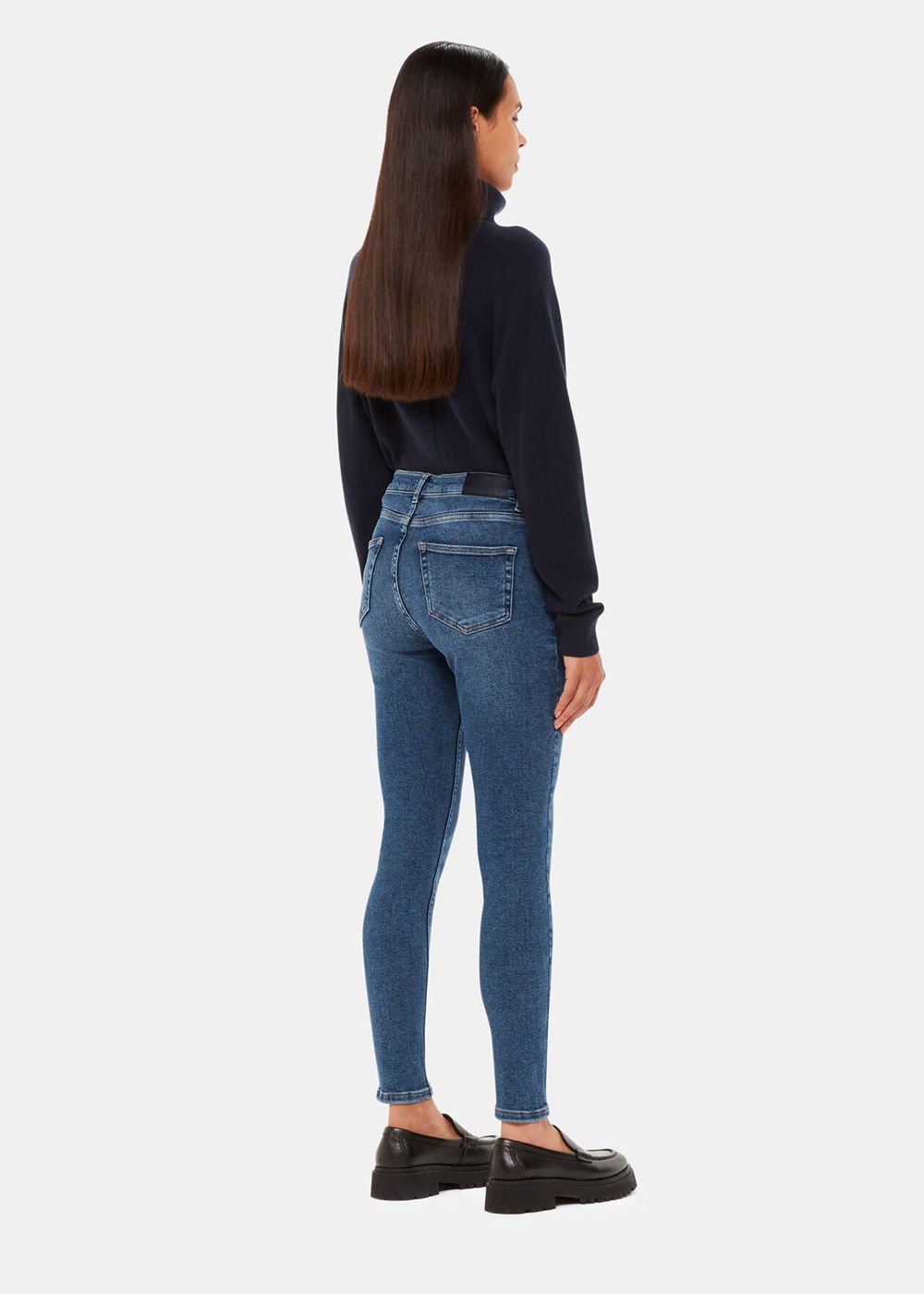 Whistles Stretch Sculpted Skinny Jeans Blue | US-74318JGME