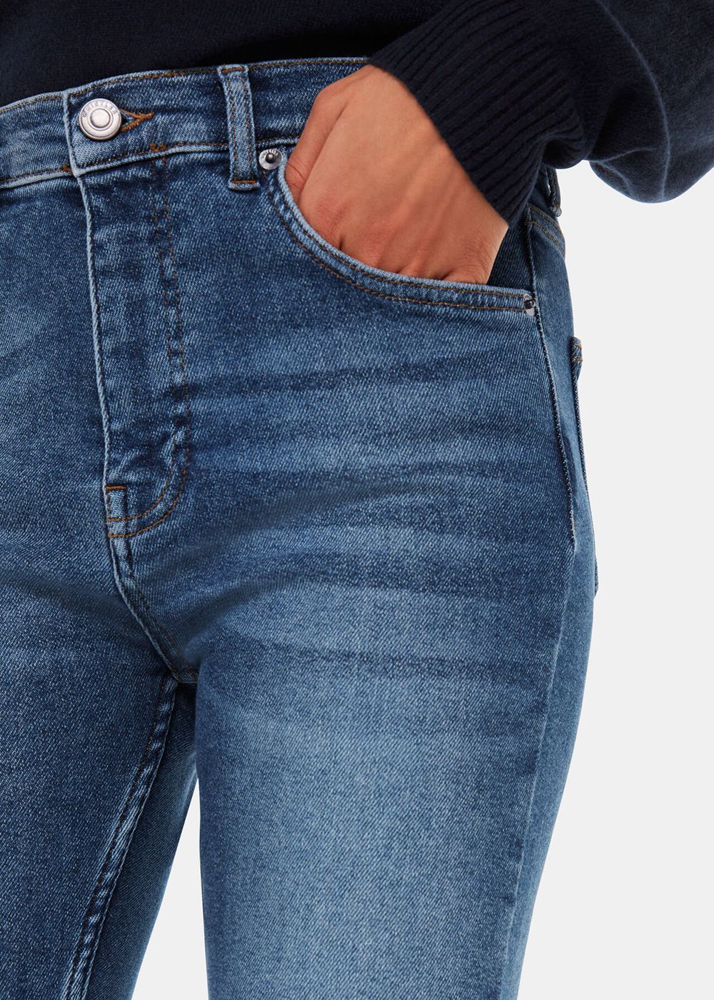 Whistles Stretch Sculpted Skinny Jeans Blue | US-74318JGME