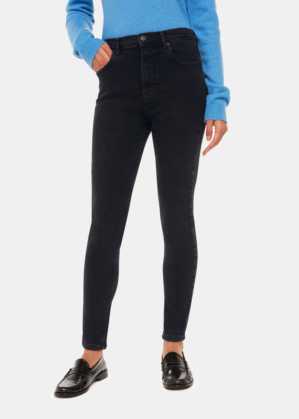 Whistles Stretch Sculpted Skinny Jeans Black | US-43197XAJT