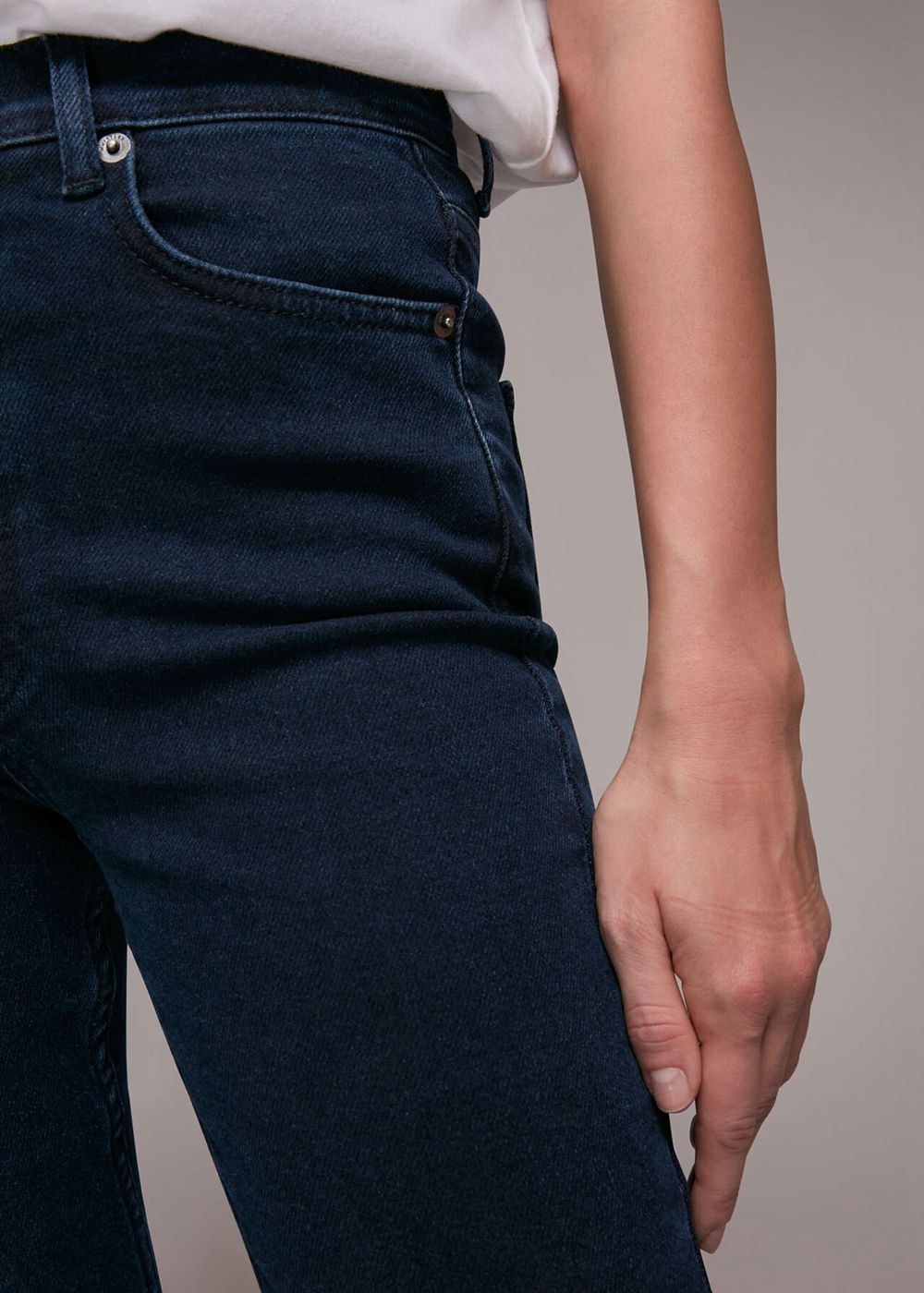 Whistles Stretch Sculpted Skinny Jeans Dark Blue | US-43569MSLY