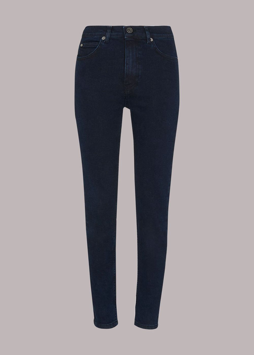 Whistles Stretch Sculpted Skinny Jeans Dark Blue | US-43569MSLY