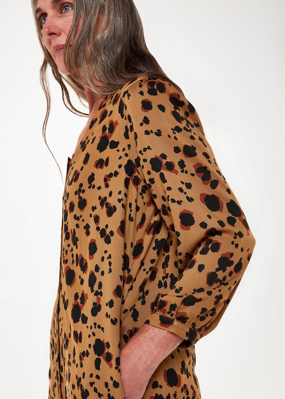 Whistles Striking Leopard Print Dress Leopard | US-08719EKRI