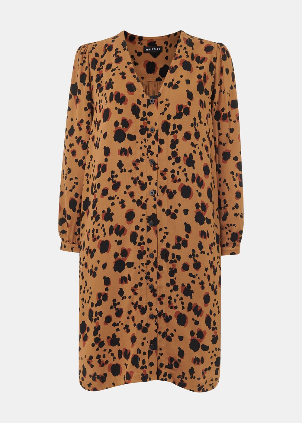 Whistles Striking Leopard Print Dress Leopard | US-08719EKRI