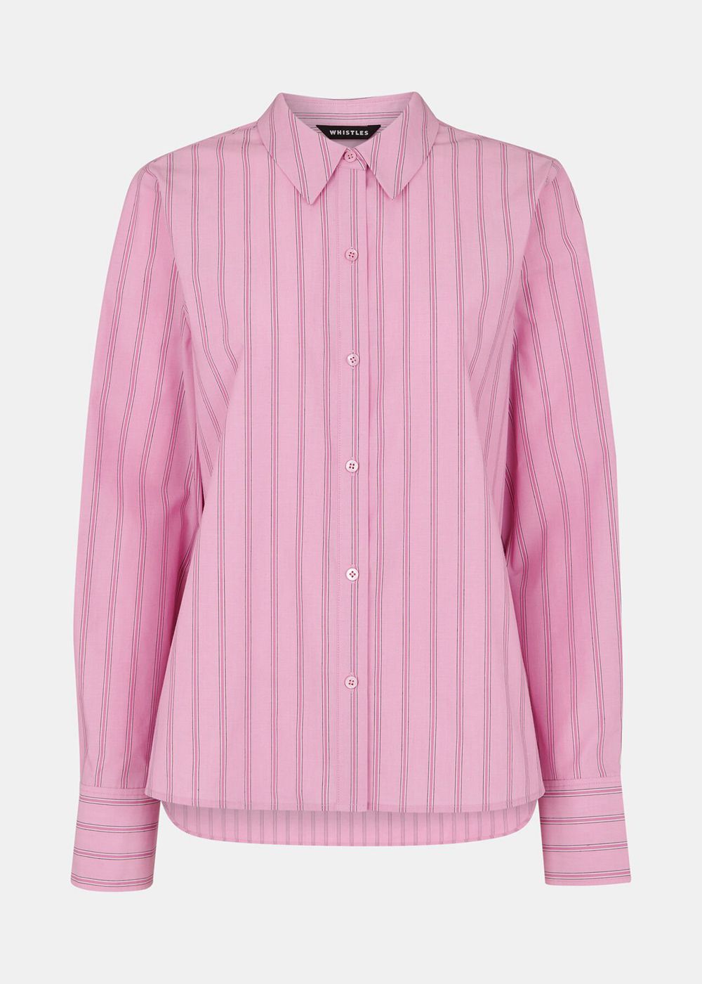 Whistles Stripe Boxy Fit Shirts Pink / Multicolor | US-54367ZRGN