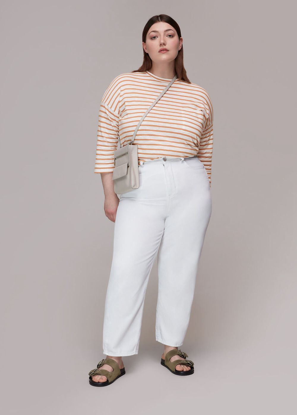 Whistles Stripe Cotton Pocket Top Multicolor | US-27940BXEU