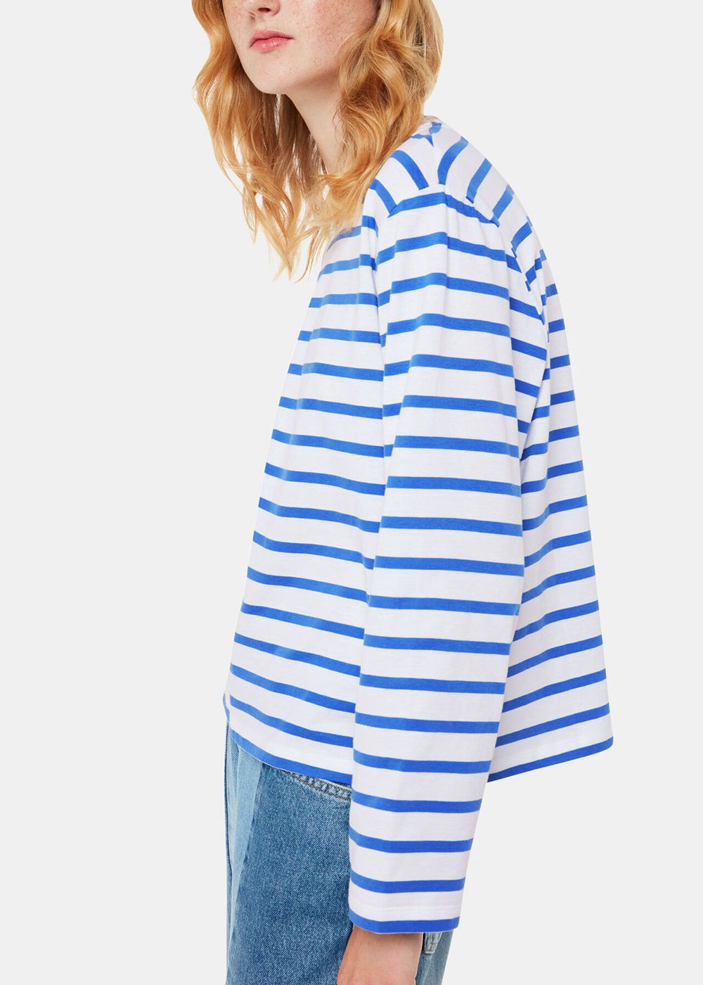 Whistles Stripe Cotton Top Blue / Multicolor | US-68415FKSC