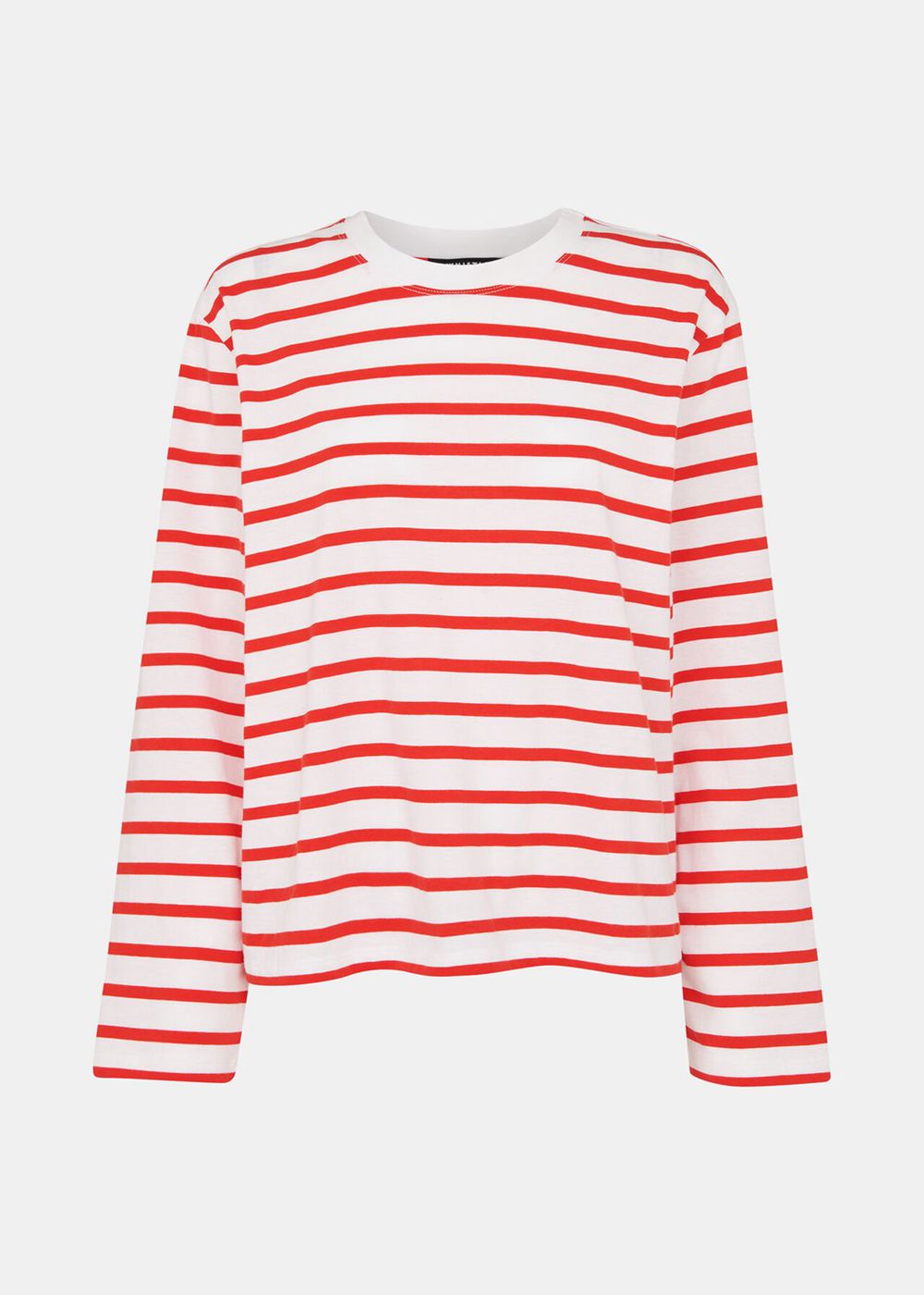 Whistles Stripe Cotton Top Red / Multicolor | US-50748WHKB