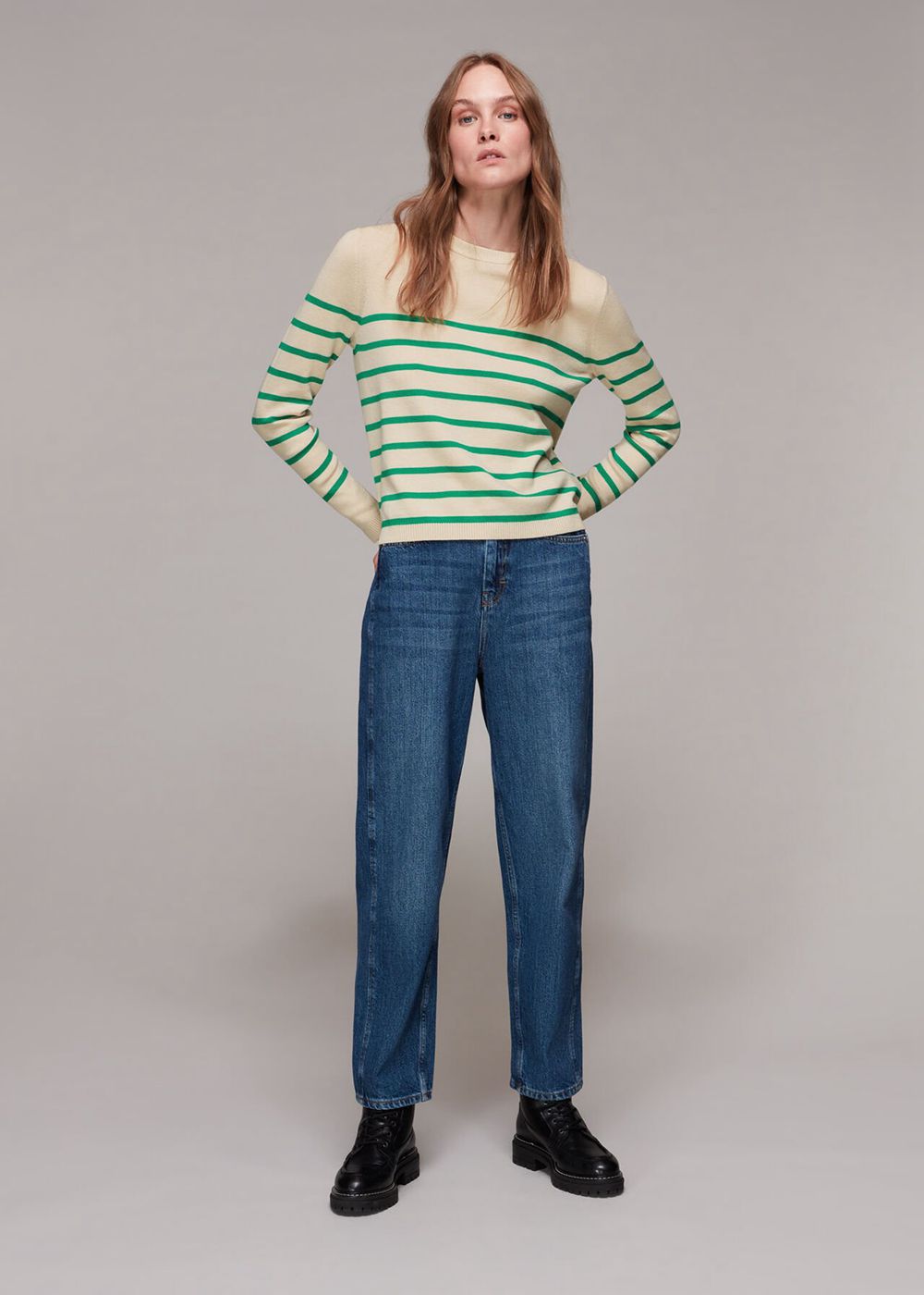 Whistles Stripe Crew Neck Knitwear Multicolor | US-30972SCYJ