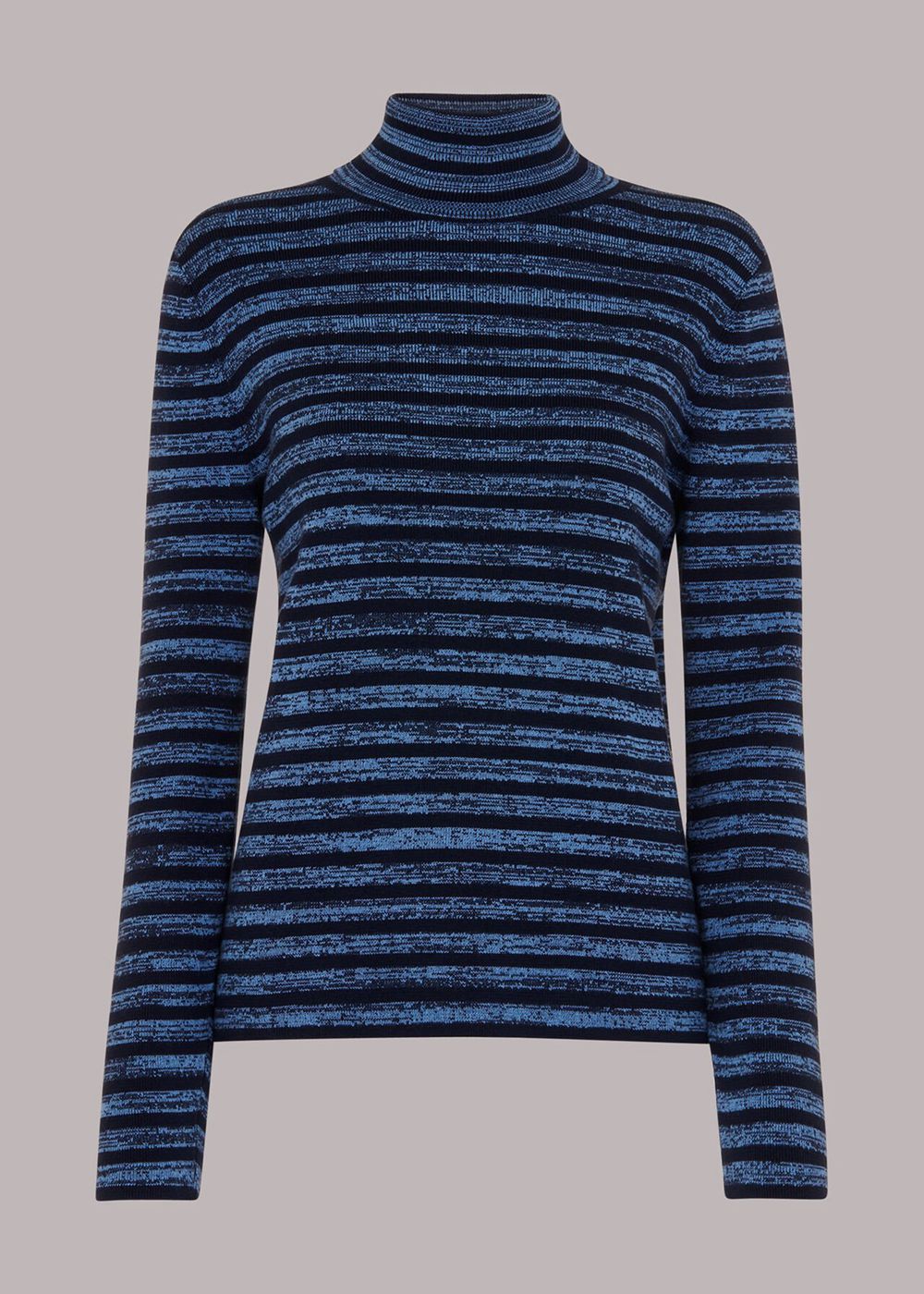 Whistles Stripe Neck Knitwear Blue | US-85946RTSV