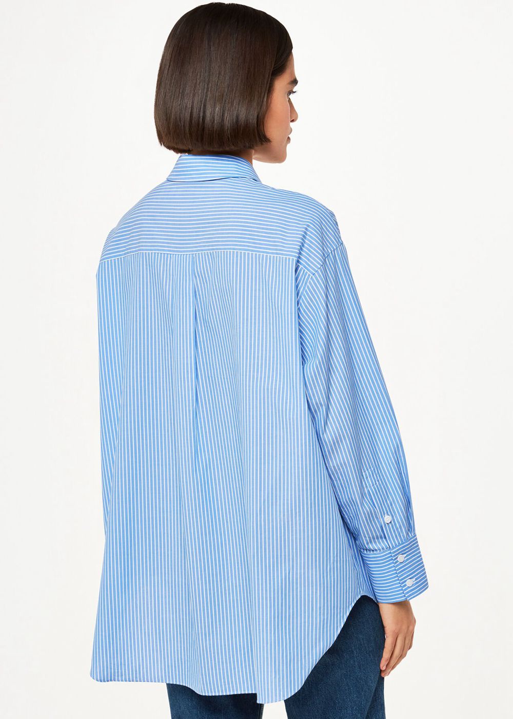 Whistles Stripe Oversized Shirts Blue / Multicolor | US-95430BEQO